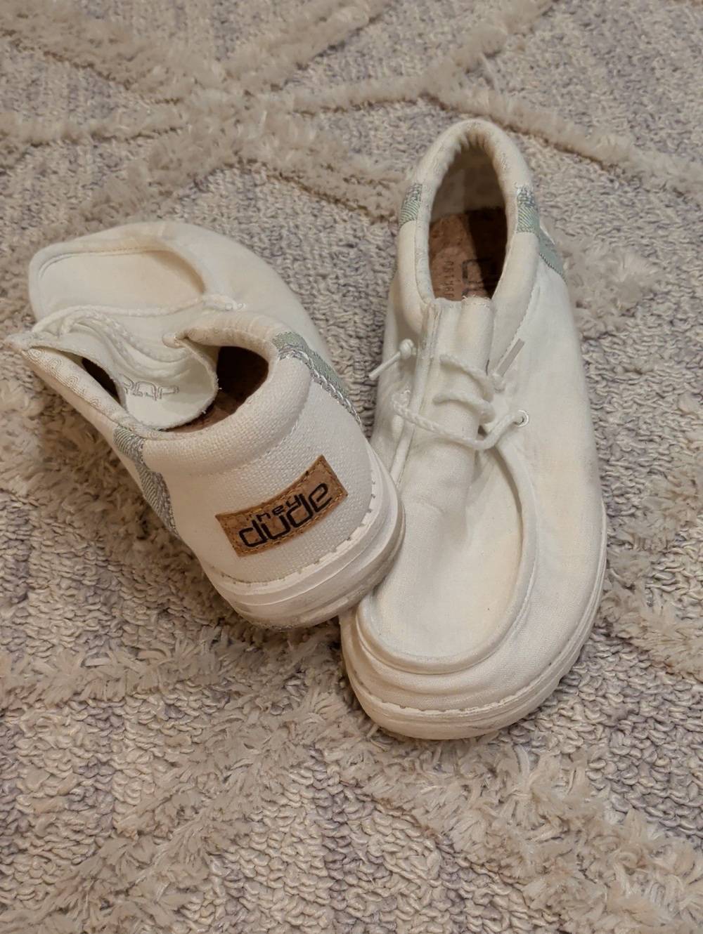 Hey Dude Wally's Off-White Canvas Slip-On Sneakers